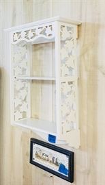 Lots of display wall shelves