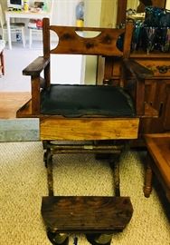 Hand made folk art wheel chair. Works!😁