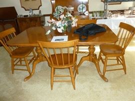 Maple table & chairs by Willets