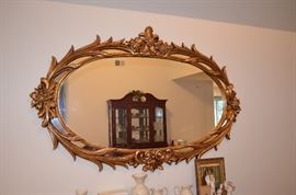 Oval Gold Mirror