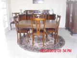 Antique chairs from Belgium; table not orginal to set