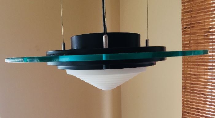 Retro Glass Floating Disk Pendant Ceiling Light
