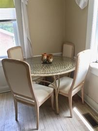 Round Table (Repurposed Patio Table and 6 Dining Room Chairs