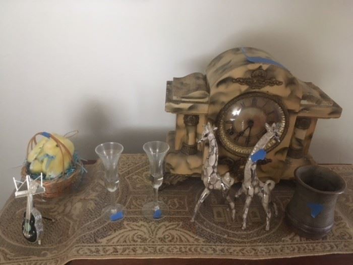 vintage marble clock