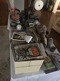 art, sculpture, pottery, bronzes, comics