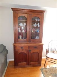 Very nice antique oak china cupboard