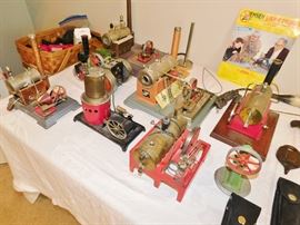 Nice collection of vintage toy live steam engines