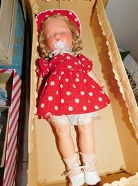 Vintage composition sleep-eye doll