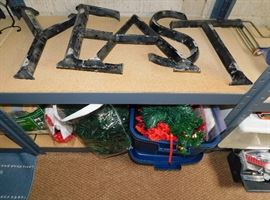 5 large metal letters. YEAST was all we could come up with.