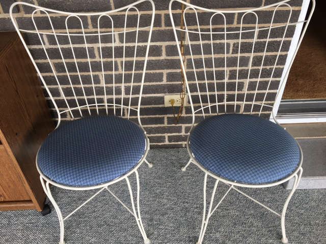 Metal Chairs with Cushions