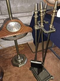 Fireplace Tools & Clock