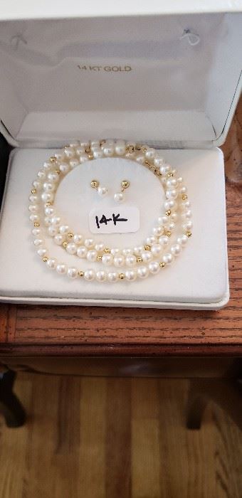 14K AND PEARLS