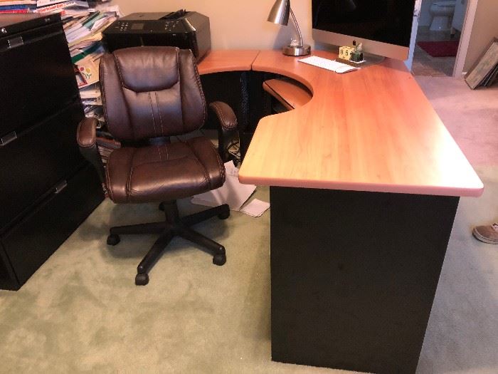  Family Heritage Estate Sales, LLC. New Jersey Estate Sales/ Pennsylvania Estate Sales. L- Shape Desk. Swivel Desk Chair. Mac Computer. Filing Cabinet. 