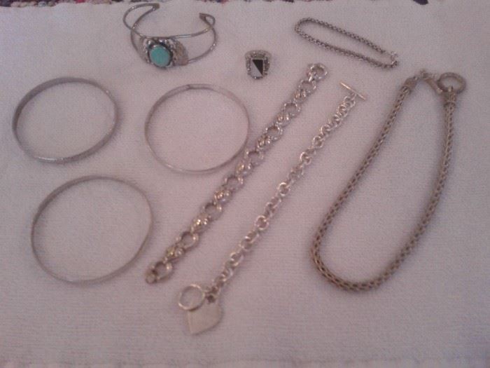 a mere sampling of ladies sterling silver jewelry - more pictures coming