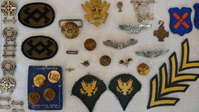 WW2 sterling wings, badges, patches