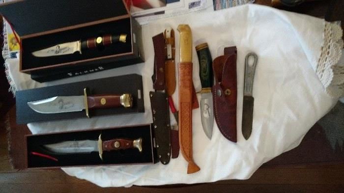 Falkner knives - Davie Crockett, Jim Bridges, Kit Carson, fillet knife, knives