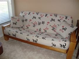 Futon with Asian design cover