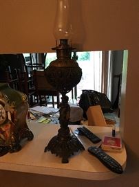 Unique candlestick ....gas light ....with “match holder”