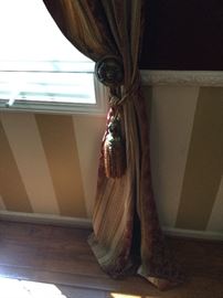 Custom drapery drapes throughout the home all for sale