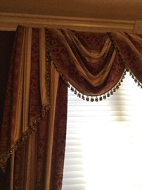 Custom drapery drapes throughout the home all for sale