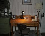 Pine 1 Drawer Desk W/Backsplash.