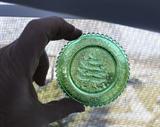 Close-Up of Thorton Burgess Animal Friends Sandwich Glass Cup Plate.