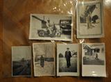 WW ll Photos of US Army Soldier Riding Harley Davidson Motorcycle, & photos of German Soldiers.