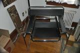 Mid Century Modern Italian Chrome & leather chairs