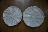 Early Ironstone Oyster plates "King Neptune & mermaids"