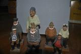 Vintage hand carved/painted fisherman signed Trygg & dated 1958 & 1959