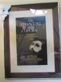 Phantom of the Opera Poster, Mask, Pin Grouping Collection