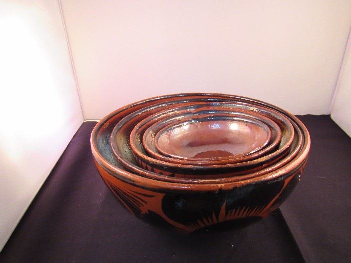 Clay Pottery Assorted Sizes Bowls