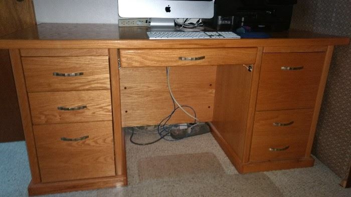 Oak Desk ( Computer not for sale)