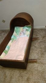 Primitive Baby Cradle Hand Made Square Nails