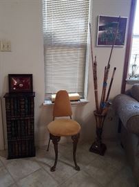Vanity Chair, Bow and Arrow Set, Blow Gun and Darts with Pouch
