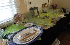 Assorted Serving Dishes, Glassware