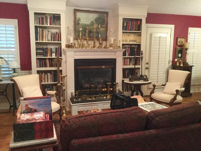 Pfabulous Eastlake Chairs and lots of Brass Altar Candlesticks