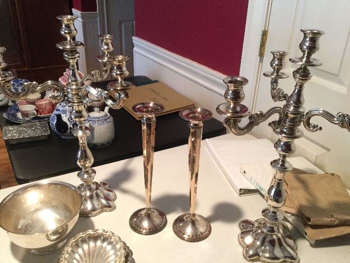 Silverplated Candleabras