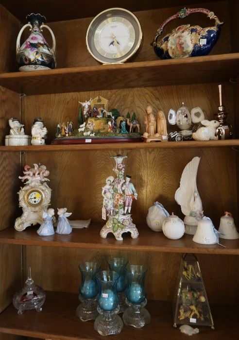 Lladro and lenox figurines and bells