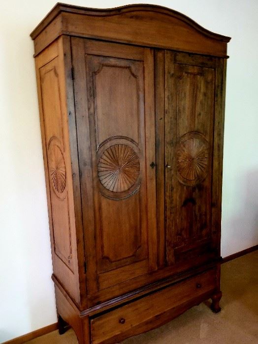 she stored quilts in this wonderful vintage armoire
