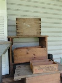 More wooden crates and boxes.