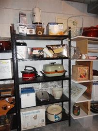 Small part of shelving in basement - there's tons of stuff to choose from.
