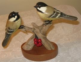 Carved Chickadees 