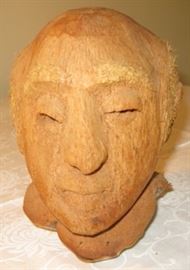 Carved Coconut Head 