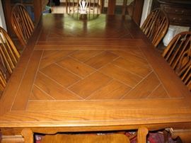 Drexel oak dining table