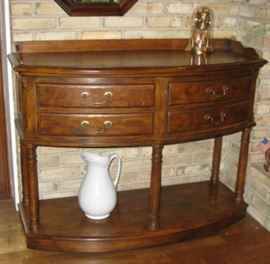 Drexel oak demilune server