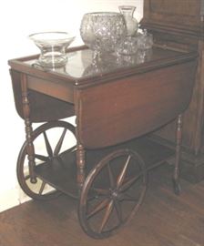 walnut tea cart