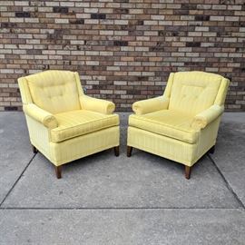 Pair of Ethan allen yellow club chairs - $250 MARKDOWN now $150
