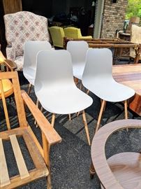 set of New 4 Modern Eames style grey dining chairs SOLD
