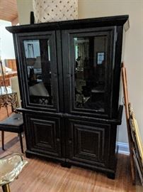 Bernhardt furniture black french country china cabinet - $200 - MARKDOWN $75
